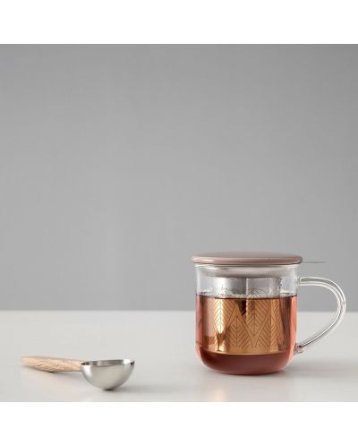 Чаша за чай с цедка Viva Scandinavia - Minima, 400 ml, с кафяво капаче - 7