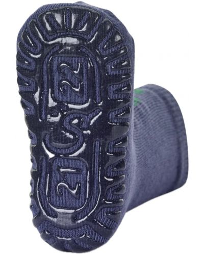Чорапи с неплъзгащо стъпало Sterntaler - Крокодил, 17/18 размер, 6-12 м, сини - 2