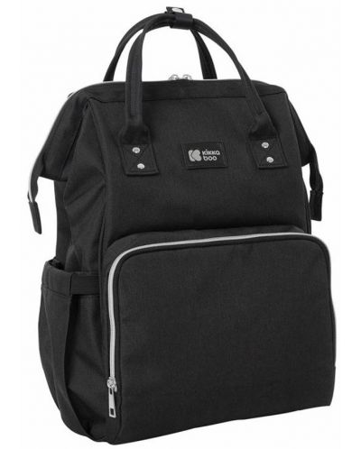 Чанта за количка KikkaBoo - Siena, черна със сиво - 1