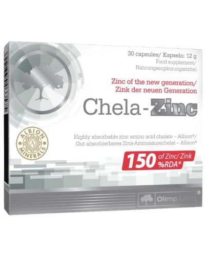 Chela Zinc, 15 mg, 30 капсули, Olimp - 1