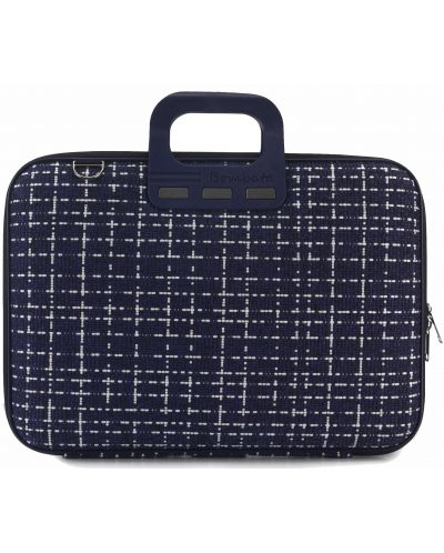 Чанта за лаптоп Bombata - Tweed, 15.6", синя - 1
