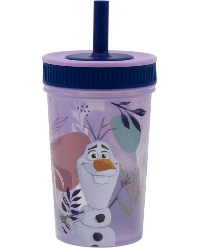 Чаша със сламка Stor Frozen - Trust the Journey, 465 ml - 2