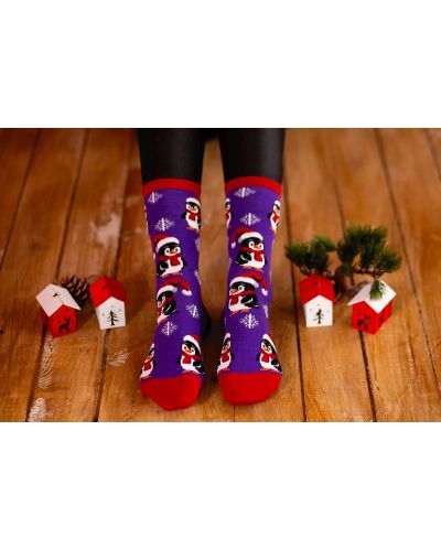 Чорапи Pirin Hill - Wintertime Penguin, размер 35-38, лилави - 5