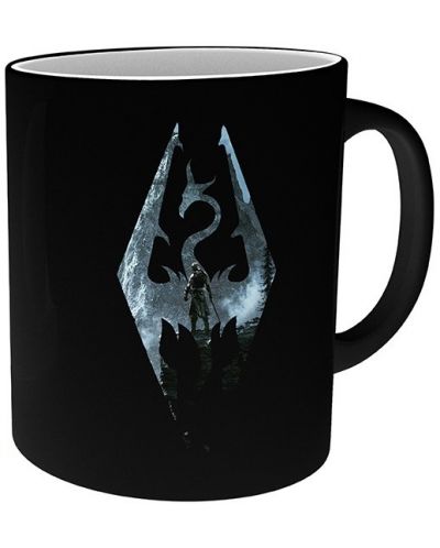 Чаша с термо ефект ABYstyle Games: Skyrim - Dragon Symbol - 1