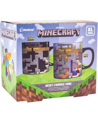 Чаша с термо ефект Paladone Games: Minecraft - World, XL - 1