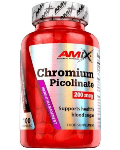Chromium Picolinate, 200 mcg, 100 капсули, Amix - 1