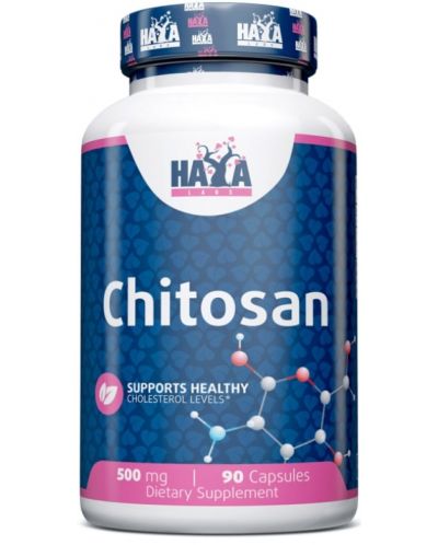 Chitosan, 500 mg, 90 капсули, Haya Labs - 1