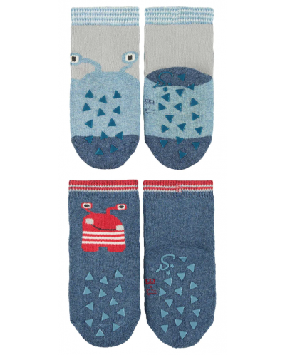 Чорапи за пълзене Sterntaler - Роботче, 21/22 размер, 18-24 месеца, 2 чифта - 2