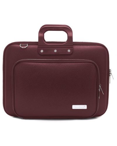 Чанта за лаптоп Bombata Plus Classic - 15.6", бургундско червена - 1