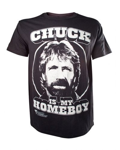 Тениска Chuck Norris is my Homeboy, черна, размер XL - 1