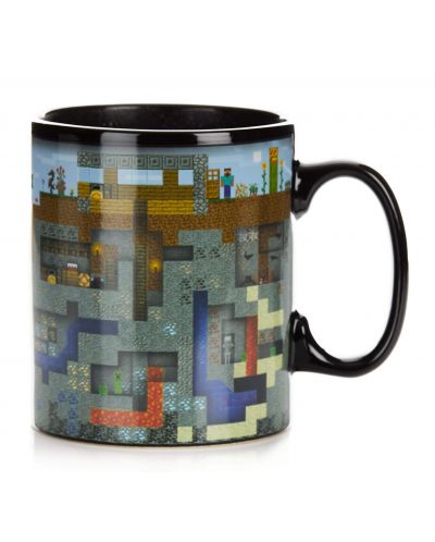 Чаша с термо ефект Paladone Games: Minecraft - World, XL - 2