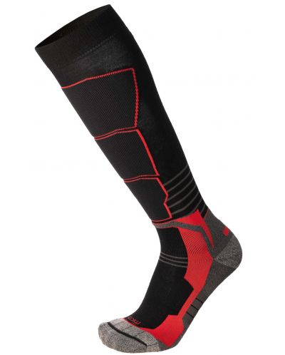Чорапи Mico - Medium Light Weight Superthermo , черни/червени - 1