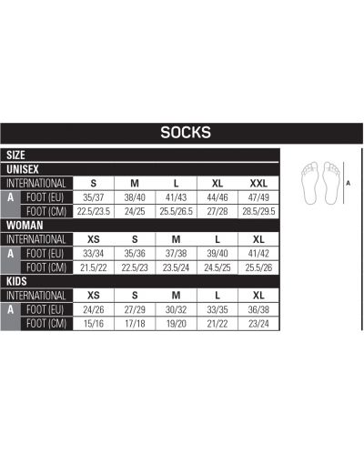 Чорапи Mico - Light Weight Extra Dry Hike , черни/оранжеви - 2