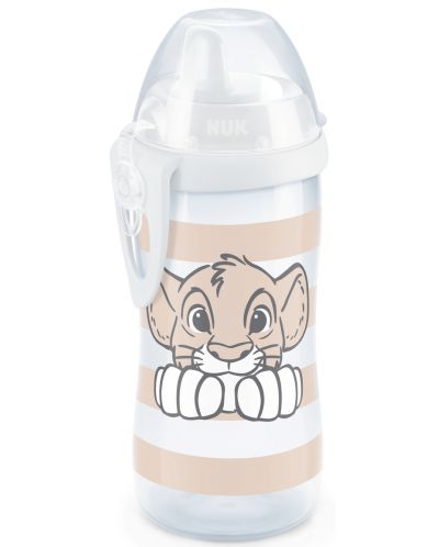 Чаша с твърд накрайник NUK - Kiddy Cup, 300 ml, Lion King - 1