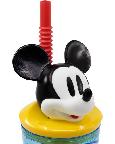 Чаша със сламка и 3D фигура Stor Mickey Mouse - Fun-Tastic, 360 ml - 4