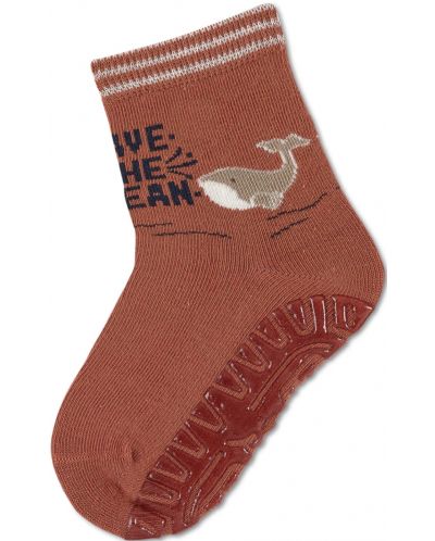 Чорапи с неплъзгащо стъпало Sterntaler - Делфин, 25/26 размер, 3-4 г - 1