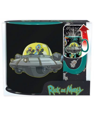 Чаша с термо ефект ABYstyle Animation: Rick & Morty - Spaceship, 460 ml - 4