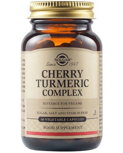 Cherry Turmeric Complex, 60 растителни капсули, Solgar - 1