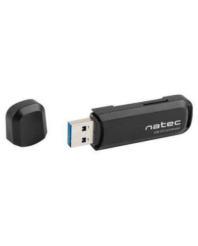 Четец за карти Natec - Scarab 2, SD/micro SD, USB 3.0, черен - 1