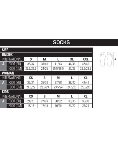 Чорапи Mico - Medium Light Weight Superthermo , черни/червени - 2