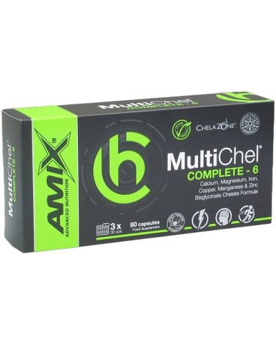 ChelaZone MultiChel Complete 6, 90 капсули, Amix - 1