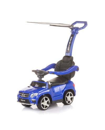 Детска кола с дръжка и сенник Chipolino- Mercedes GL63 AMG, синя