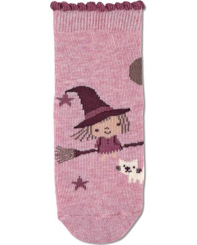 Чорапи с неплъзгащо стъпало Sterntaler - Вещица, 19/20 размер, 12-18 м, розови - 3