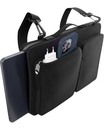 Чанта за лаптоп Next One - Slim Shoulder, MacBook Pro 16", черна - 7