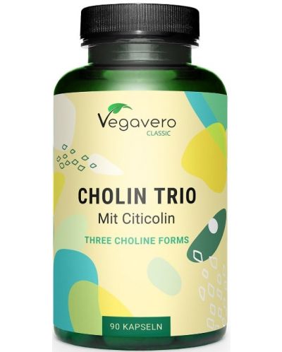 Cholin Trio mit Citicolin, 90 капсули, Vegavero - 1