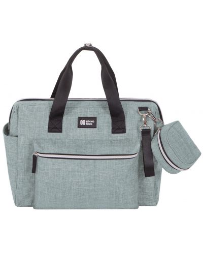 Чанта за бебешки принадлежности KikkaBoo - Maxi, мента - 1