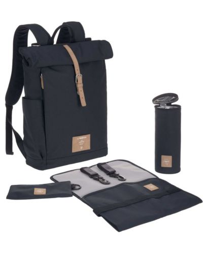 Чанта за бебешка количка с аксесоари Lassig - Rolltop, Night Blue - 3