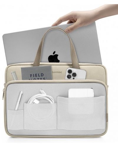 Чанта за лаптоп Tomtoc - A12D3K1, 14'', бежова - 4