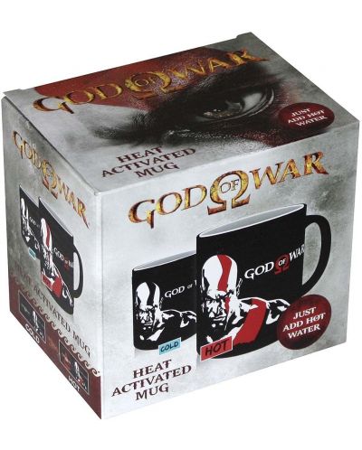 Чаша с термо ефект GB eye Games: God of War - Kratos, 300 ml - 2