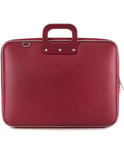 Чанта за лаптоп Bombata Maxi Classic - 17", бургундско червена - 1