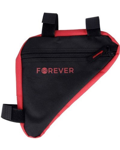 Чанта за велосипед Forever - Outdoor FB-100, за рамка, черна/червена - 1