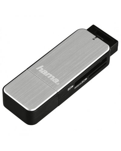 Четец за карти Hama - 123900, USB 3.0, сребрист - 1