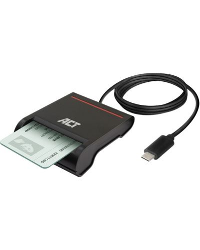 Четец за смарт карти ACT - AC6020, USB-C, черен - 2