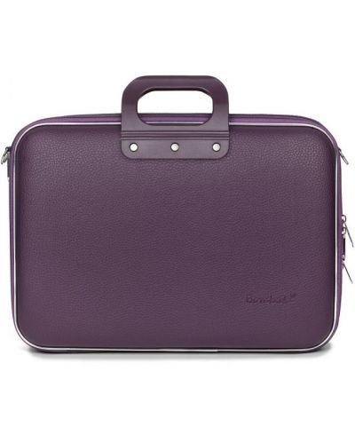Чанта за лаптоп Bombata Business Classic - 15.6", лилава - 1