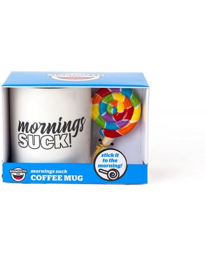 Чаша 3D Big Mouth Humor: Mornings - Mornings Suck, 550 ml - 2
