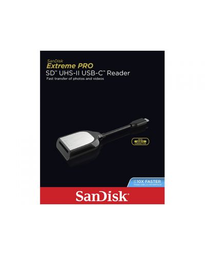 Четец за карти SanDisk - Extreme PRO SD UHS II, USB-C - 5