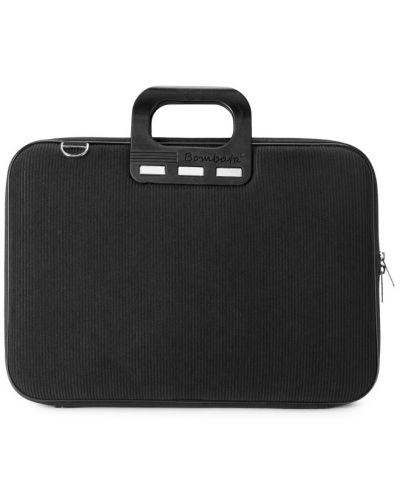 Чанта за лаптоп Bombata - Velluto, 15.6''-16'', черна - 1