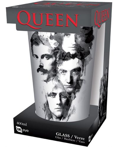 Чаша за вода GB eye Music: Queen - Faces, 400 ml - 3