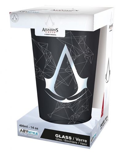 Чаша за вода ABYstyle Games: Assassin's Creed - Logo, 400 ml - 3
