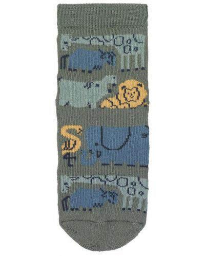 Чорапи с неплъзгащо стъпало Sterntaler - Зоологическа градина, 25/26 размер, 3-4 г - 3