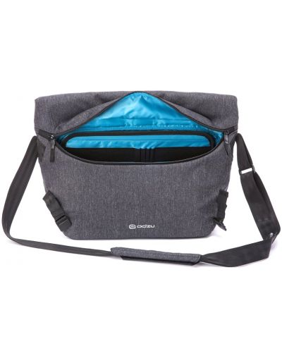 Чанта за лаптоп Odzu - Smart, 15.6'', сива - 3