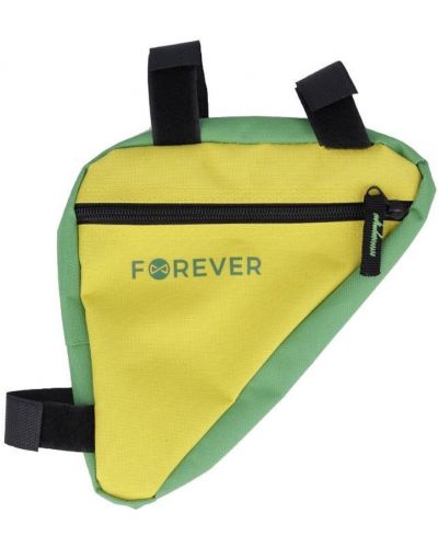 Чанта за велосипед Forever - Outdoor FB-100, за рамка, жълта/зелена - 1