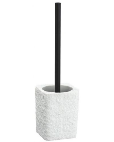 Четка за тоалетна Wenko - Villata, 11.2 х 37 х 10 cm, бяла - 1