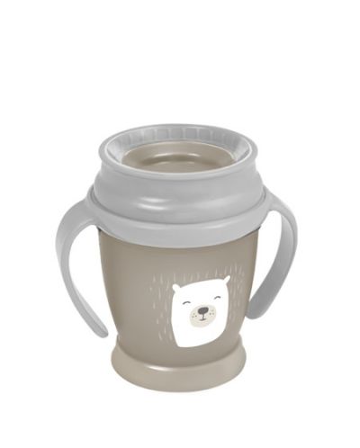 Чаша с дръжки Lovi 360° - Junior, Buddy bear, 210 ml, 9+ месеца, бежов