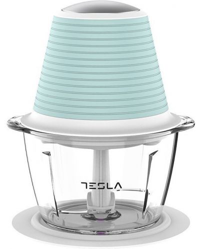 Чопър Tesla - FC510BWS Silicone Delight, 1.2 l, 1 степен, 350W, бял/син - 1