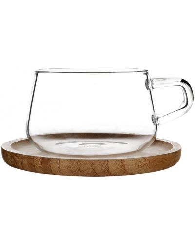 Чаша за чай с чинийка Viva Scandinavia - Classic, 250 ml, бамбук и стъкло - 1